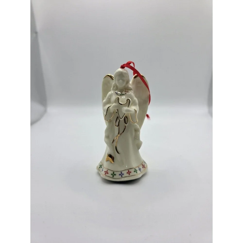 FORMALITIES BAUM BROS ANGEL WITH A HARP HANGING CHRISTMAS ORNAMENT Porcelain